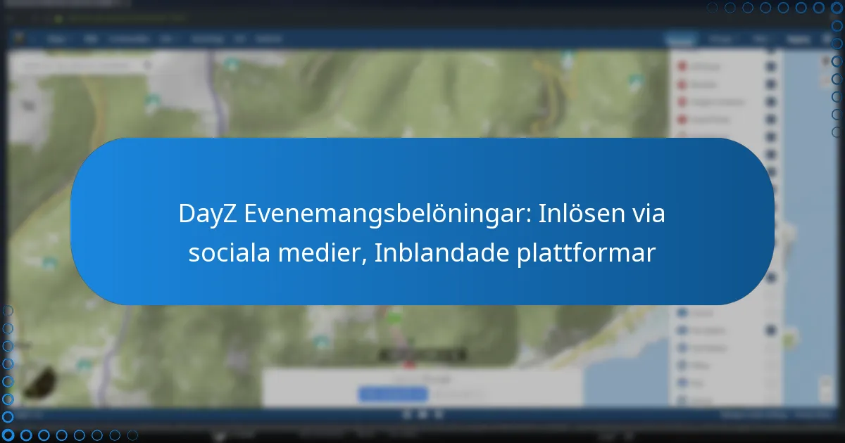 DayZ Evenemangsbelöningar: Inlösen via sociala medier, Inblandade plattformar