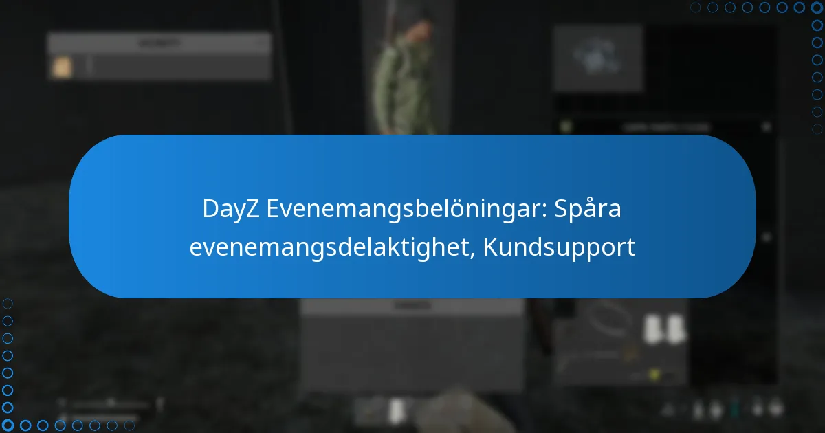 DayZ Evenemangsbelöningar: Spåra evenemangsdelaktighet, Kundsupport