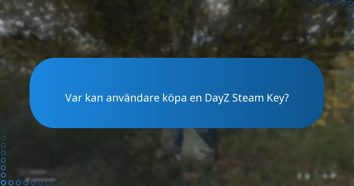 Var kan användare köpa en DayZ Steam Key?