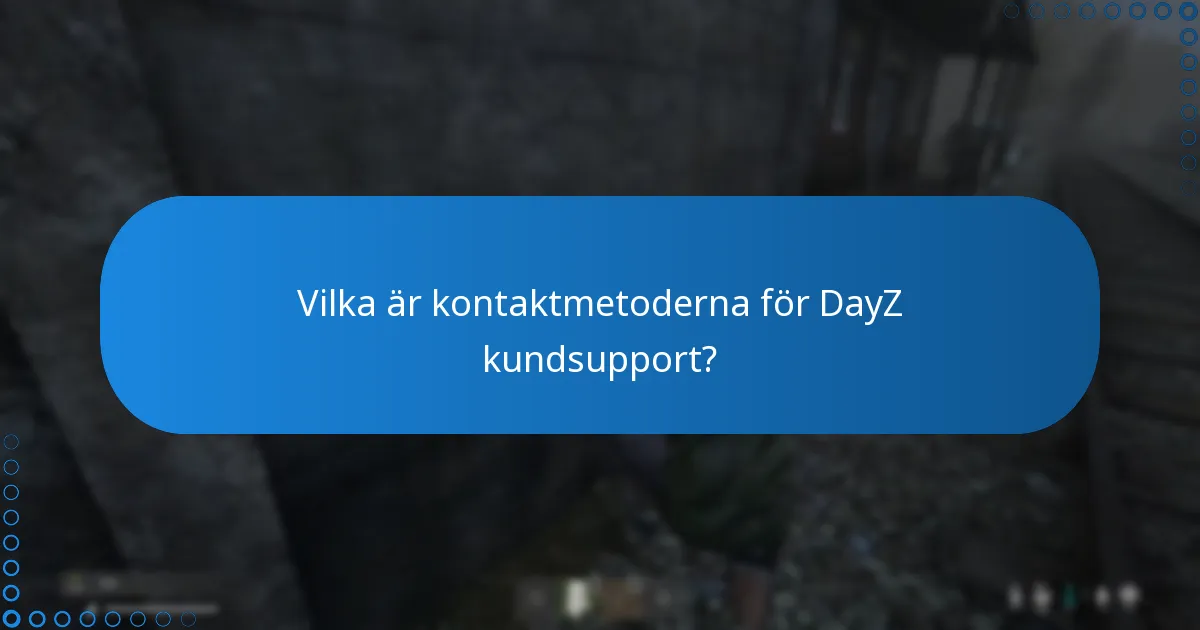 Vilka är kontaktmetoderna för DayZ kundsupport?